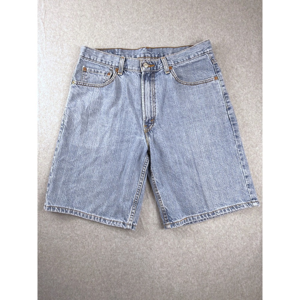 Vtg Levis 550 Relaxed Fit Denim Jort Shorts Mens W33 Light Wash Blue Cotton